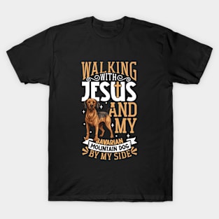 Jesus and dog - Bavarian Mountain Dog T-Shirt